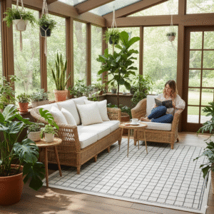Grid Geometric Rugs