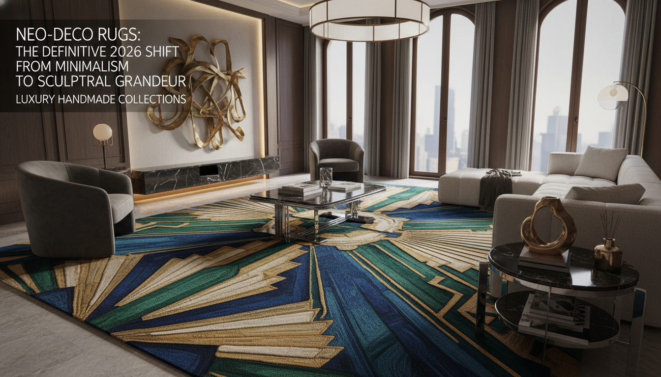 Neo-Deco Rugs: The Definitive 2026 Shift from Minimalism to Sculptural Grandeur