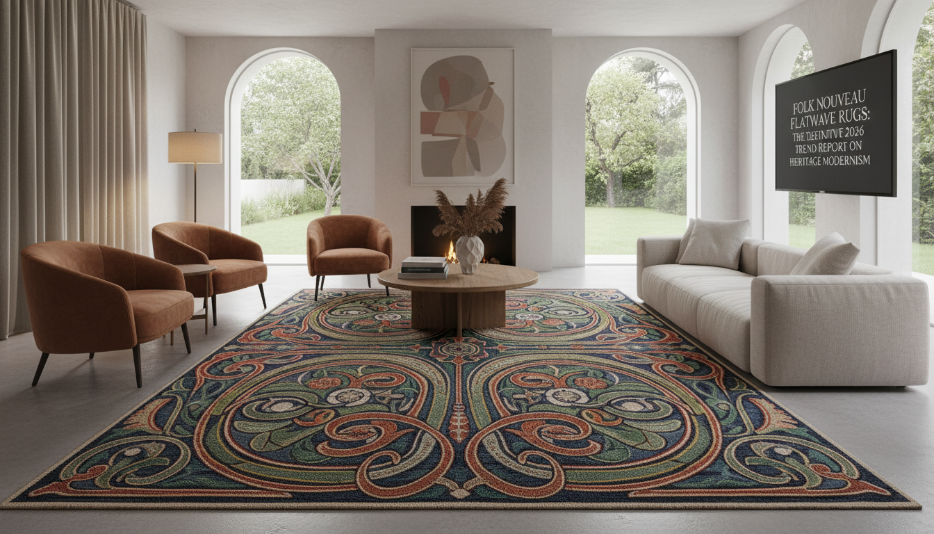 Folk Nouveau Flatweave Rugs: The Definitive 2026 Trend Report on Heritage Modernism