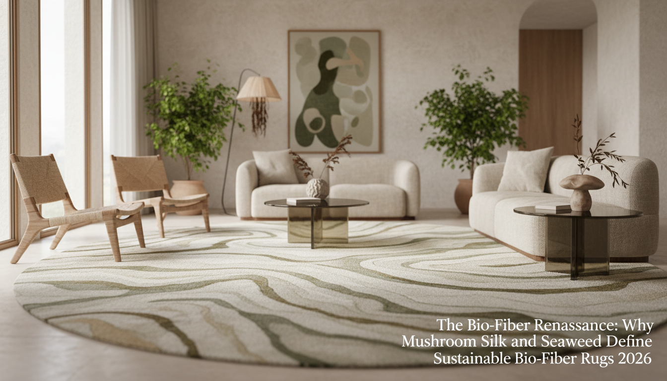 The Bio-Fiber Renaissance: Why Mushroom Silk and Seaweed Define Sustainable Bio-Fiber Rugs 2026