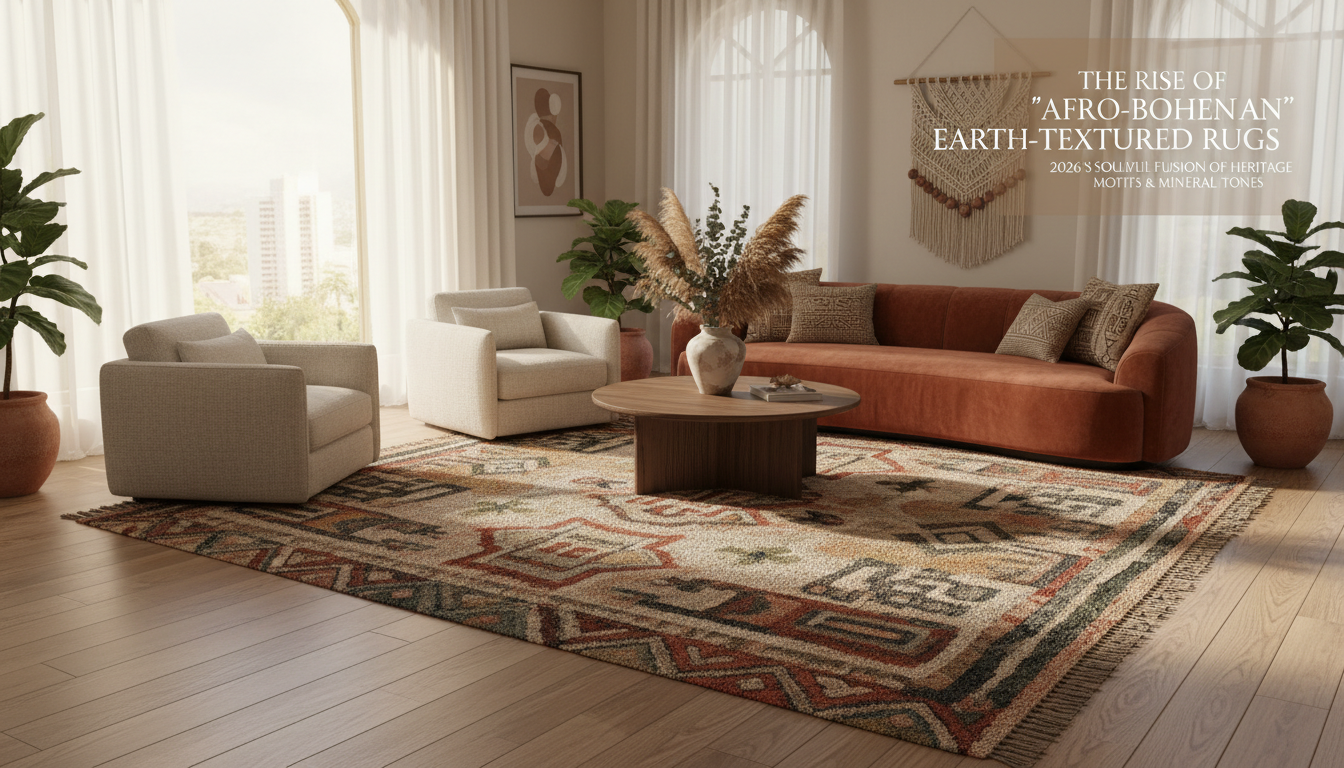 The Rise of 'Afro-Bohemian' Earth-Textured Rugs: 2026’s Soulful Fusion of Heritage Motifs and Mineral Tones