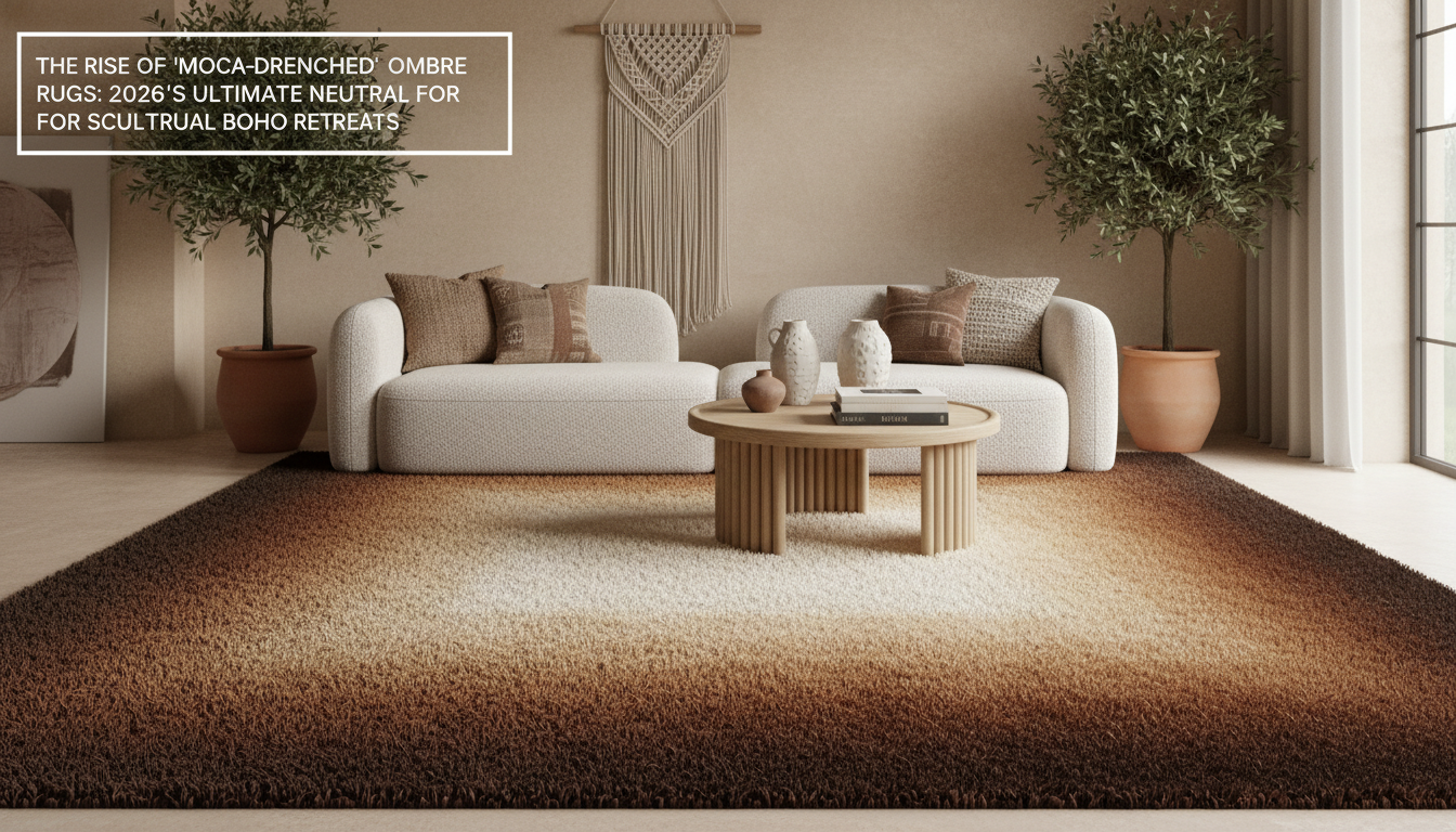 The Rise of 'Mocha-Drenched' Ombre Rugs: 2026’s Ultimate Neutral for Sculptural Boho Retreats