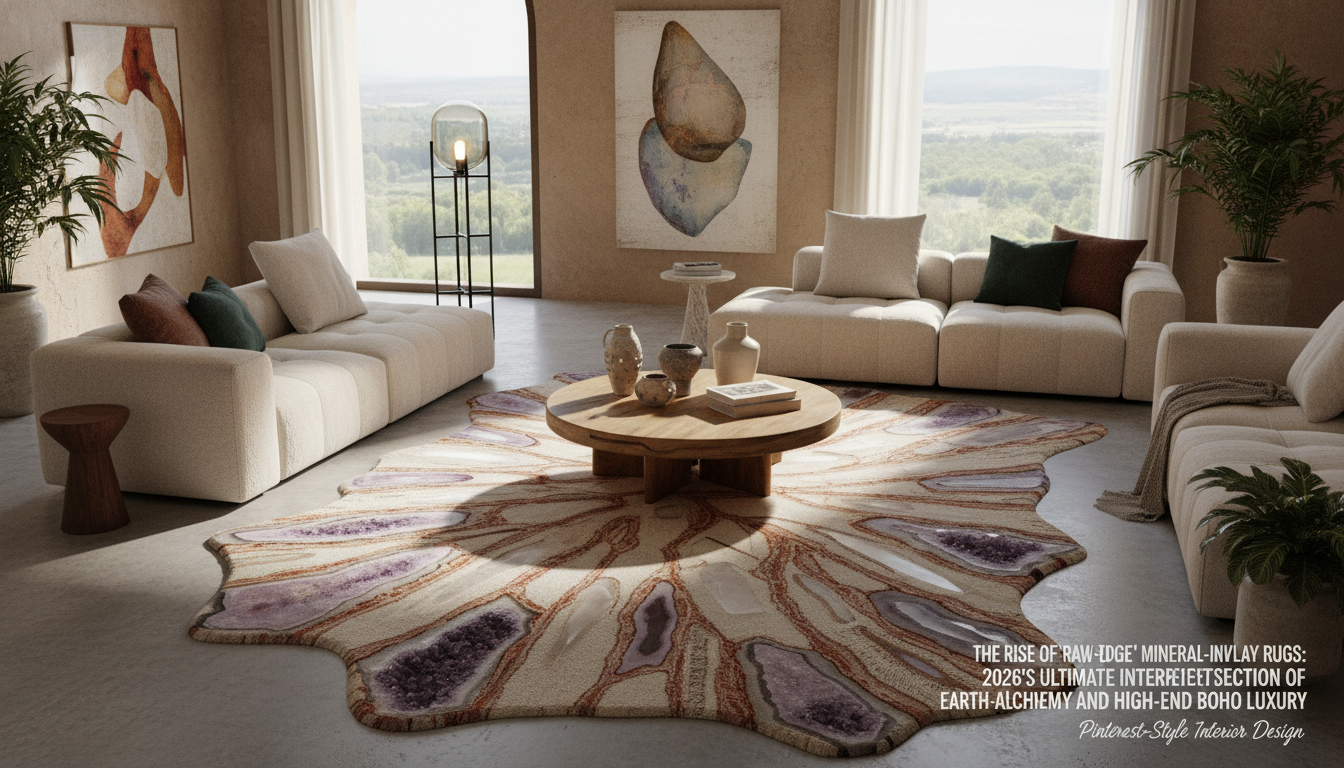 The Rise of 'Raw-Edge' Mineral-Inlay Rugs: 2026’s Ultimate Intersection of Earth-Alchemy and High-End Boho Luxury