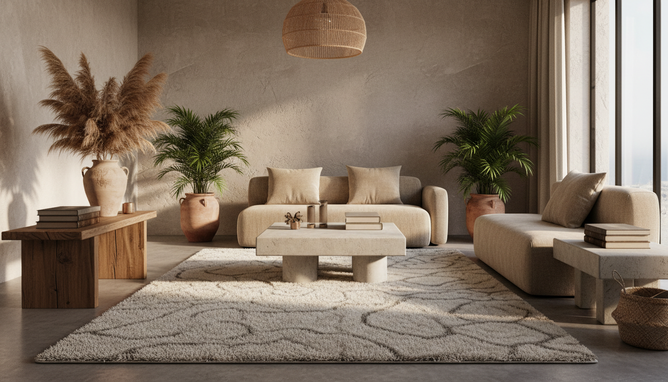 The Rise of 'Tadelakt-Textured' Wool Rugs: 2026’s Organic Brutalist Masterpiece for Boho Living