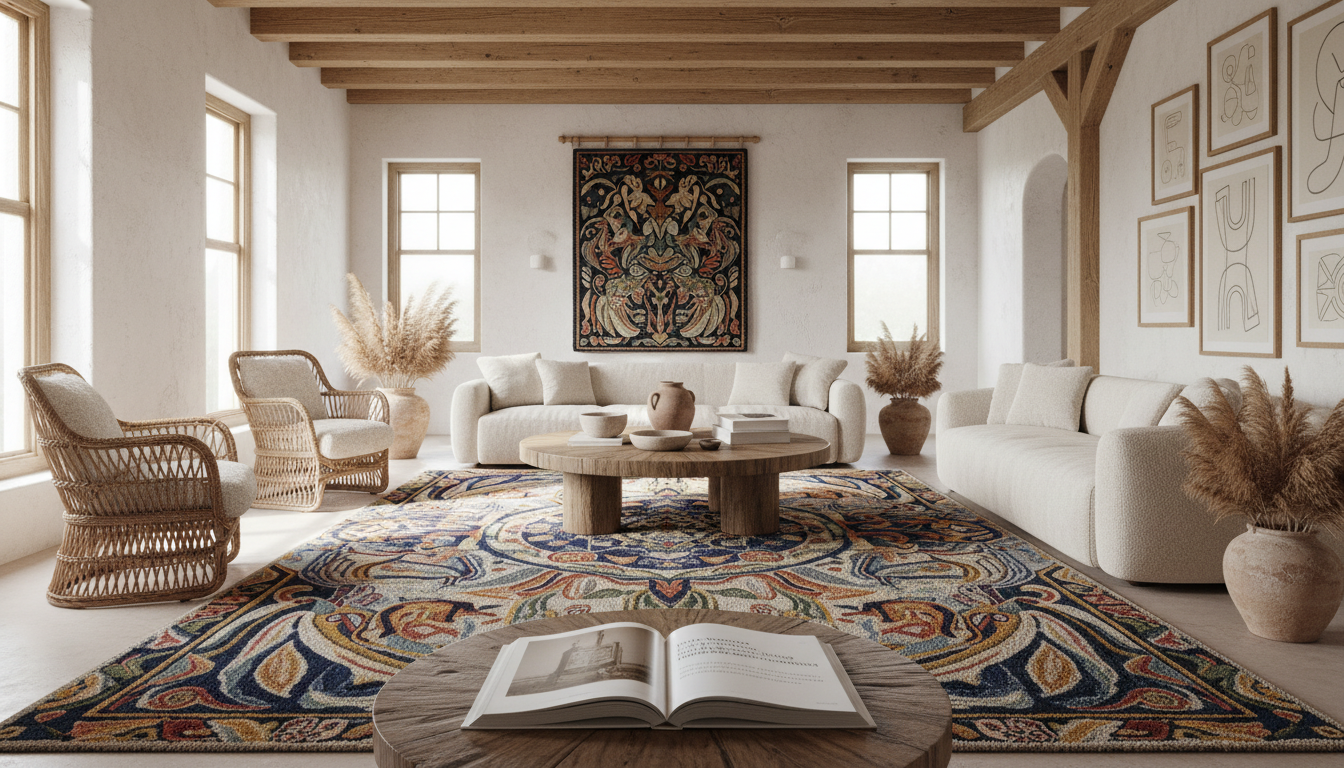 Folk Nouveau Rugs: Why 2026 is Replacing Minimalism with Woven Mythologies