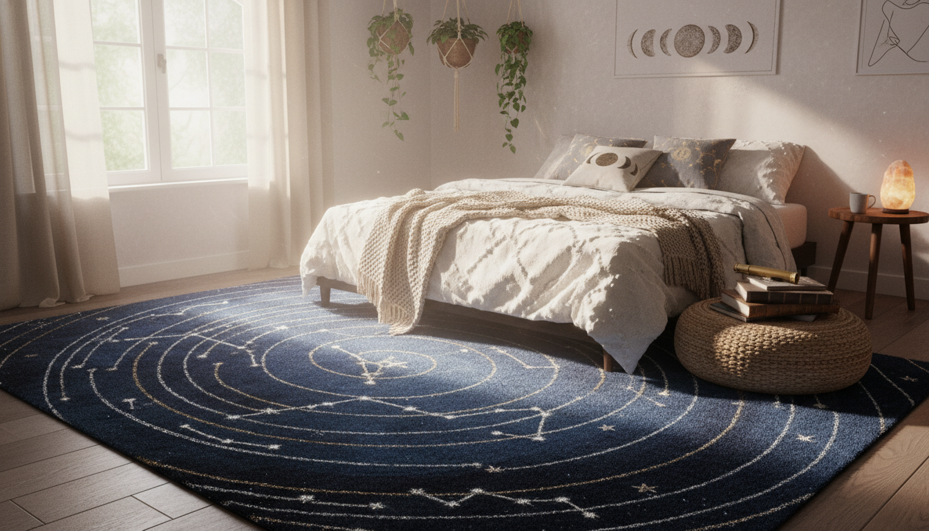 Celestial Constellation Rugs 2026: The Dreamy Night Sky Trend Bringing Boho Magic to Your Home