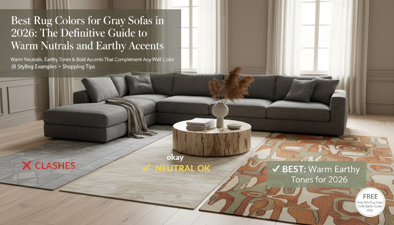 Best Rug Colors for Gray Sofas in 2026: The Definitive Guide to Warm Neutrals and Earthy Accents