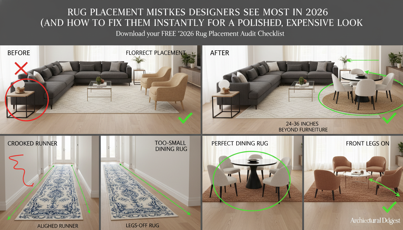 Rug Placement Mistakes Designers See Most in 2026: The Definitive Fix for a High-End Interior