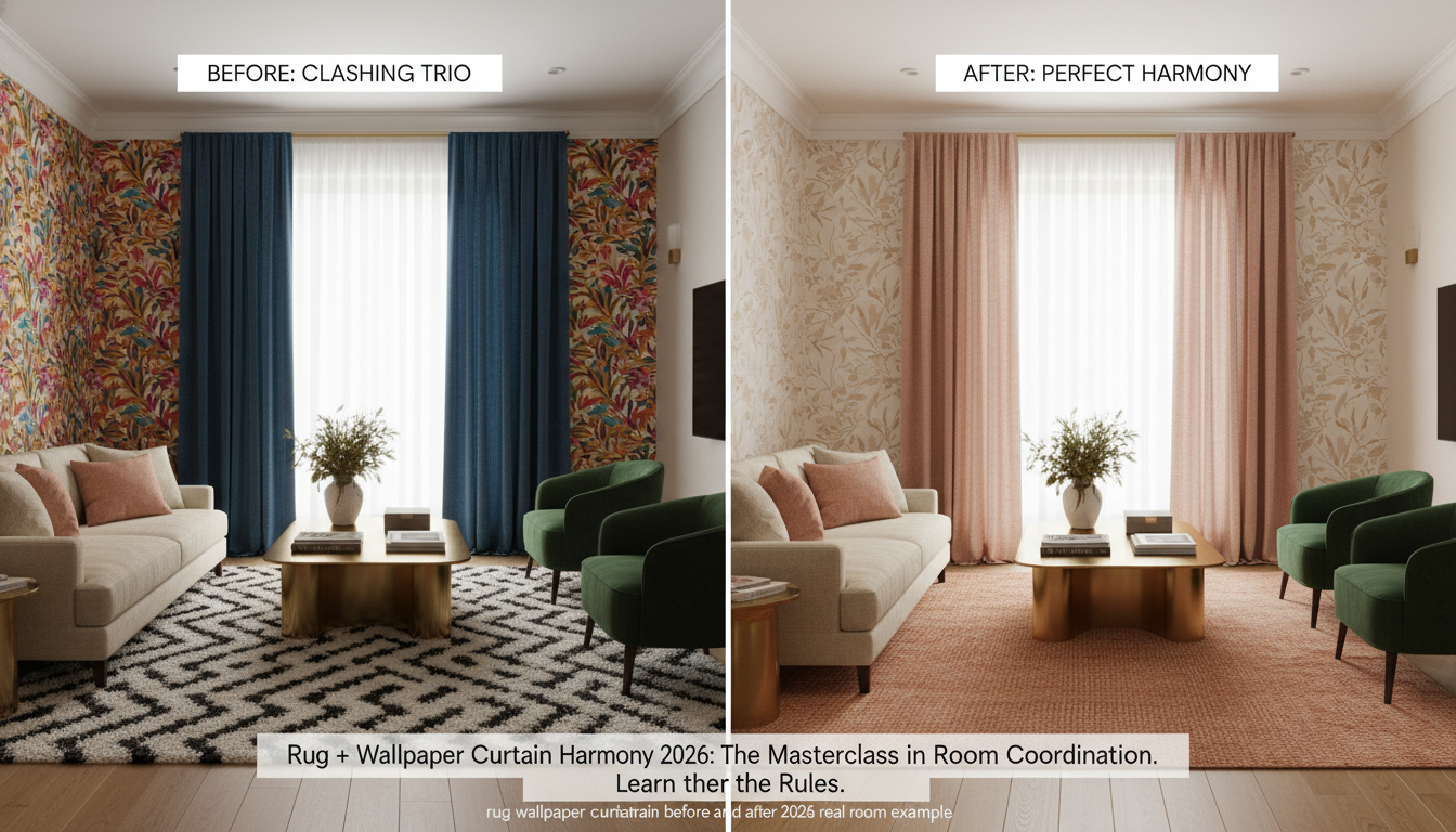 Rug + Wallpaper and Curtain Harmony: The 2026 Masterclass in Room Coordination