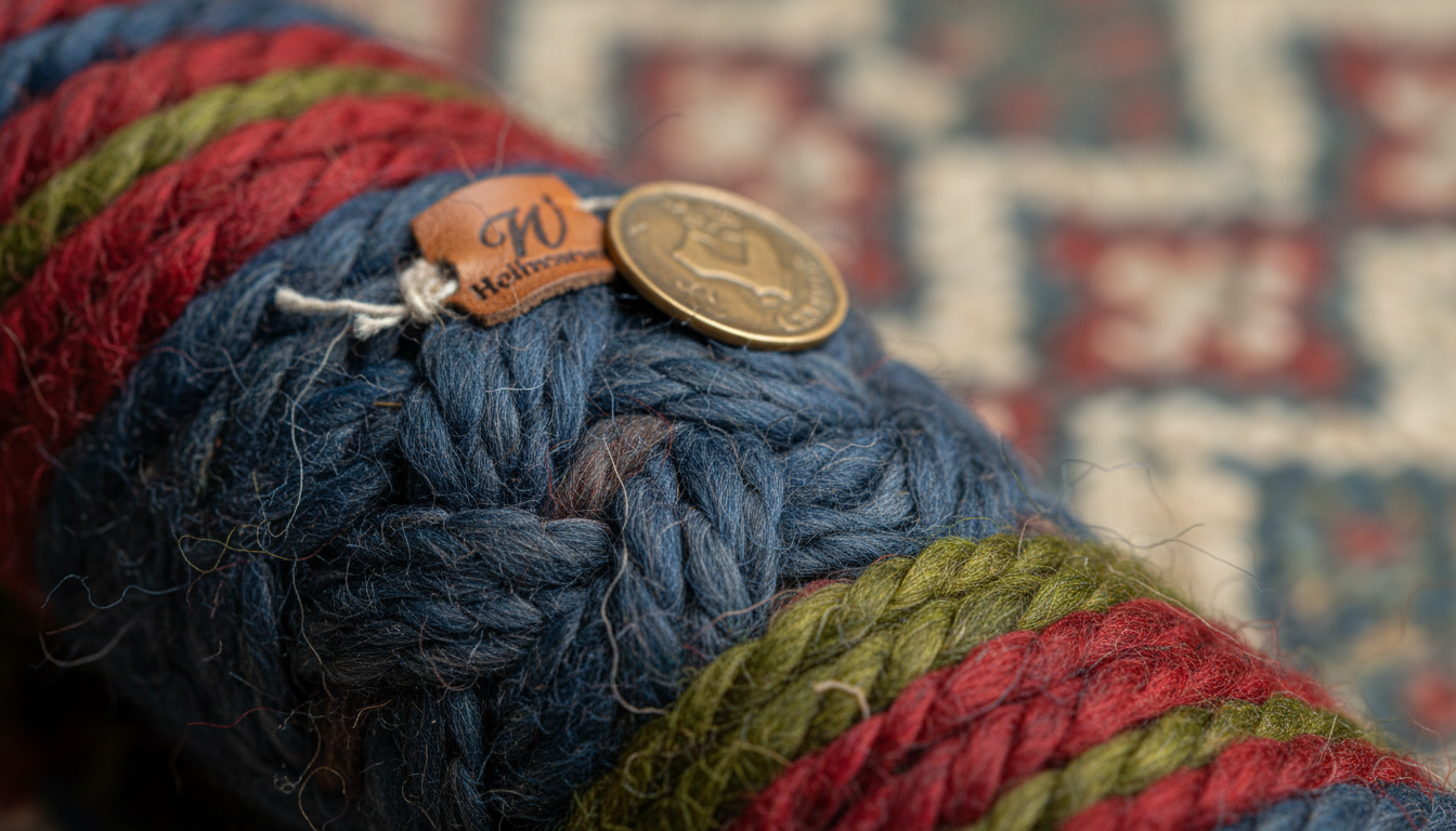 Close-up detail of hand-knotted wool showing the craftsmanship of high-value investment rugs.