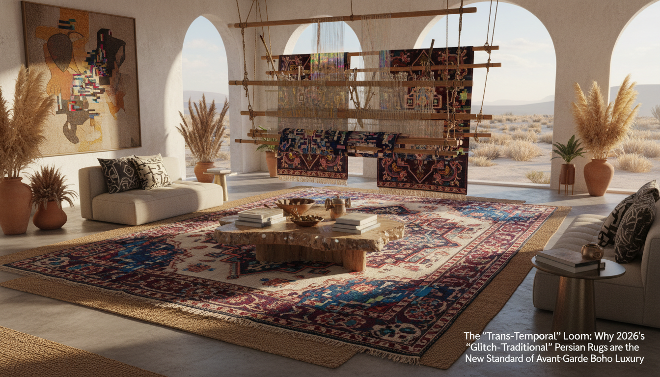 The ‘Trans-Temporal’ Loom: Why 2026’s ‘Glitch-Traditional’ Persian Rugs are the New Standard of Avant-Garde Boho Luxury