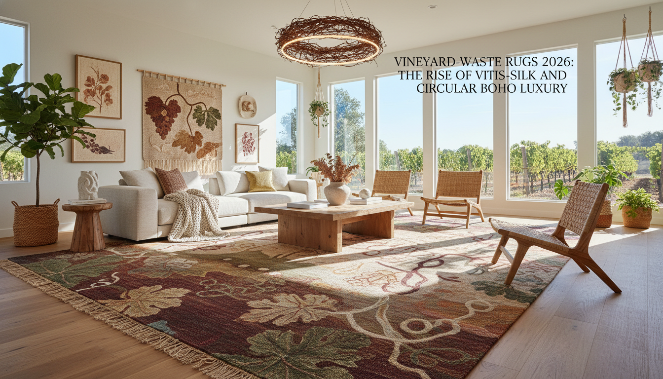 Vineyard-Waste Rugs 2026: The Rise of Vitis-Silk and Circular Boho Luxury