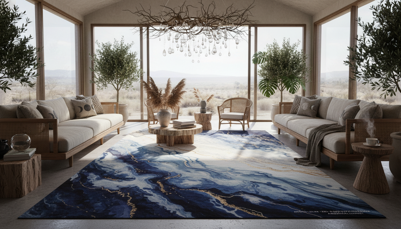 The Hygro-Lunar Revolution: Why Moon-Dyed Luxury Rugs 2026 Define the New Era of Artisanal Boho Decor