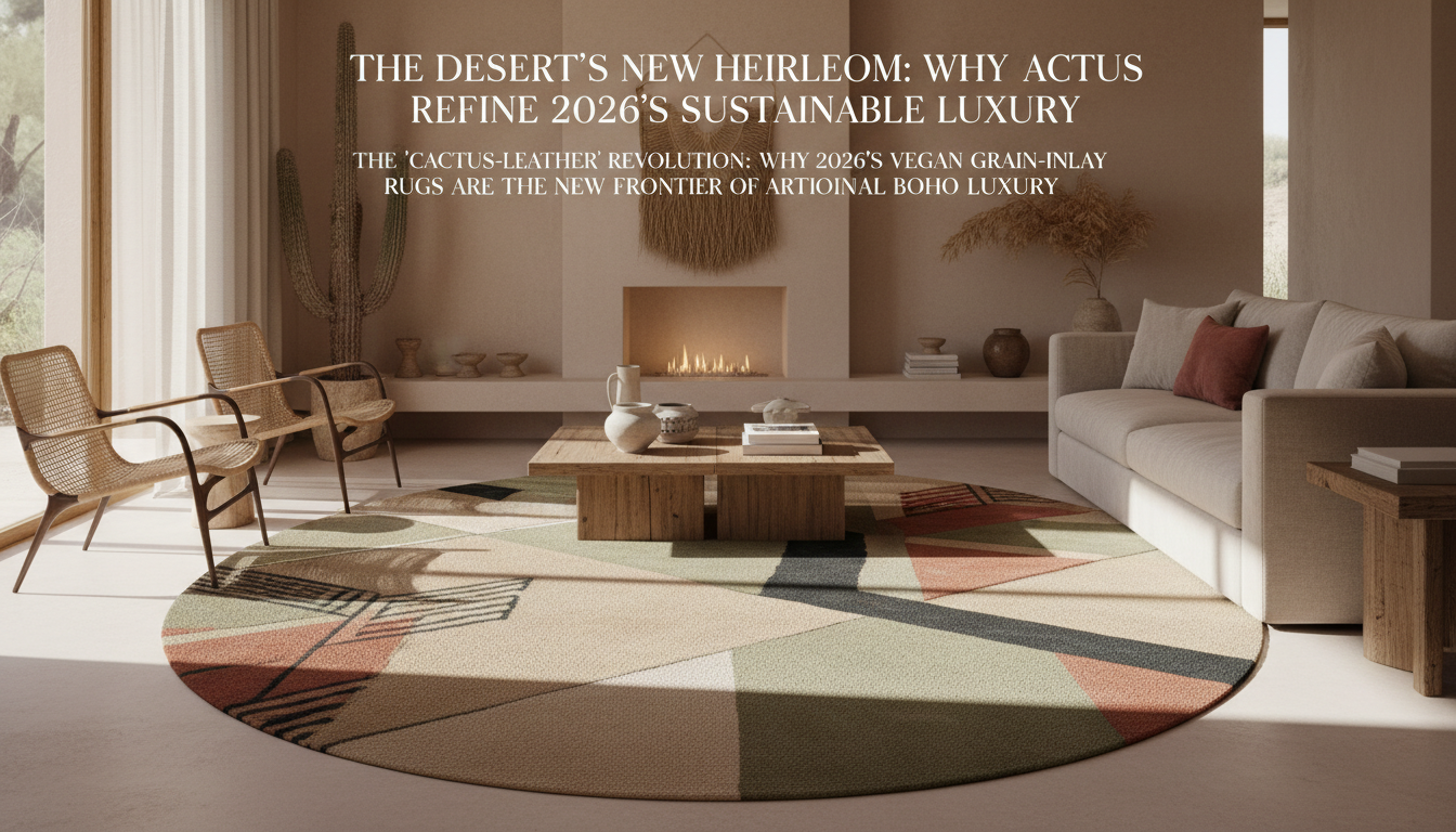The Desert’s New Heirloom: Why Cactus Leather Rugs Define 2026’s Sustainable Luxury