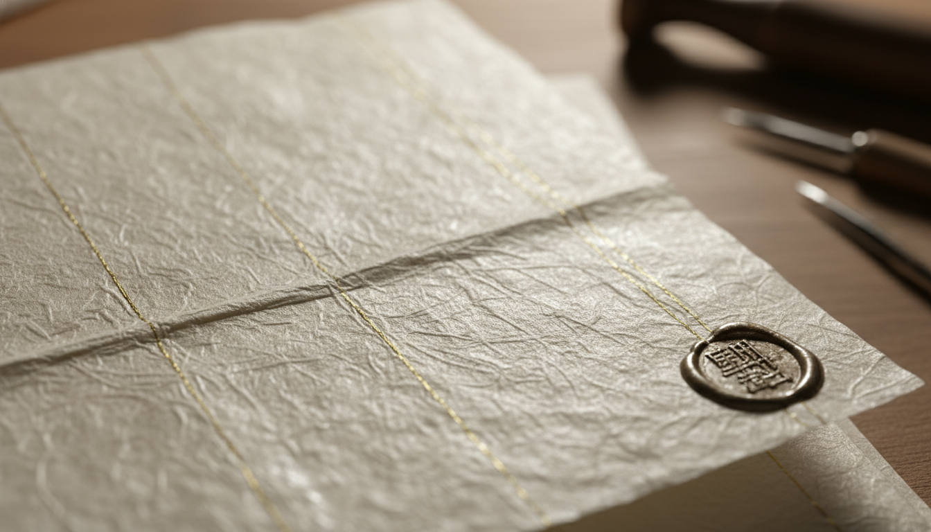 Detailed macro shot of woven mulberry paper fibers showing the durable and textured surface of a Hanji rug.