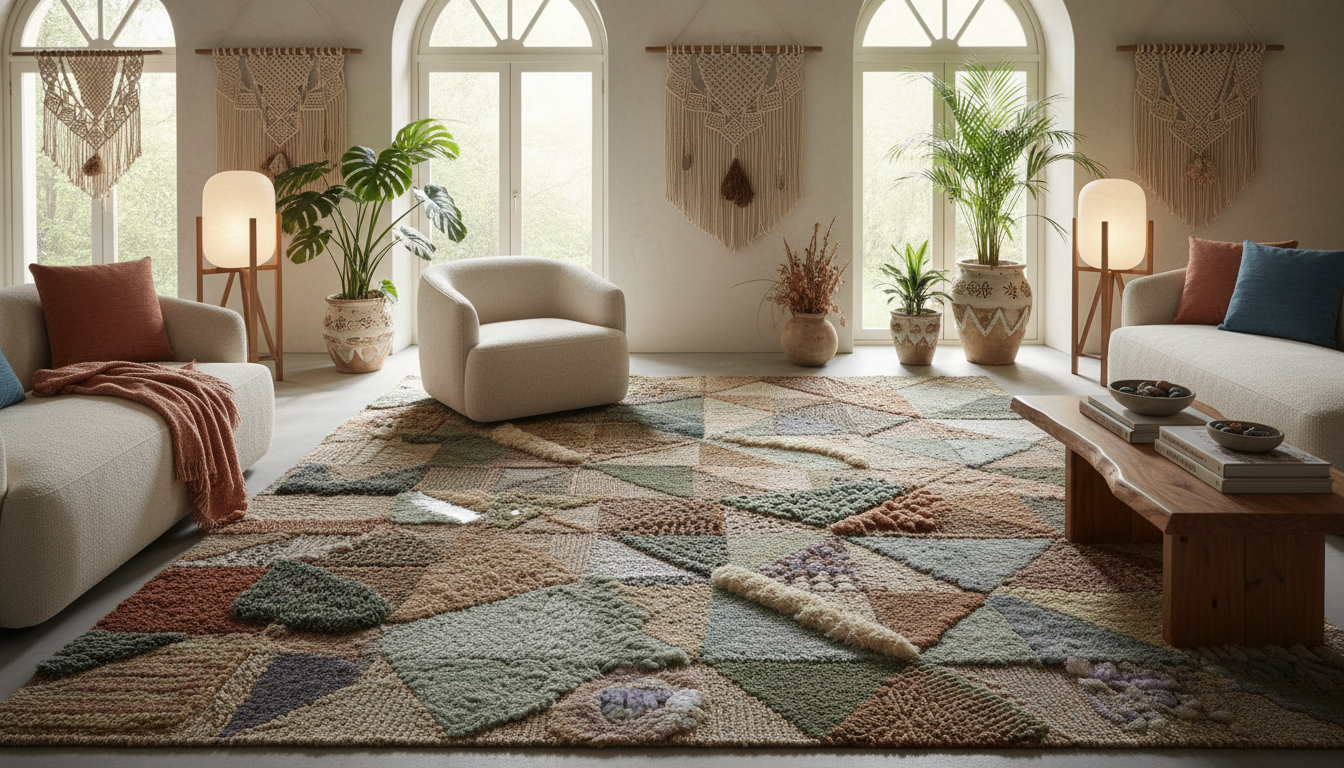 Sensory-Inclusive Bohemian Rugs: The 2026 Myco-Crystalline Haptic Revolution in Neurodivergent Design